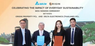 ออริจิ้น พร็อพเพอร์ตี้จับมือเดลต้า ประเทศไทย เพื่อจัดหาและพัฒนาผลิตภัณฑ์อัจฉริยะและมิตรต่อสิ่งแวดล้อมในโครงการพัฒนาอสังหาริมทรัพย์ ออริจิ้น พร็อพเพอร์ตี้จับมือเดลต้า ประเทศไทย